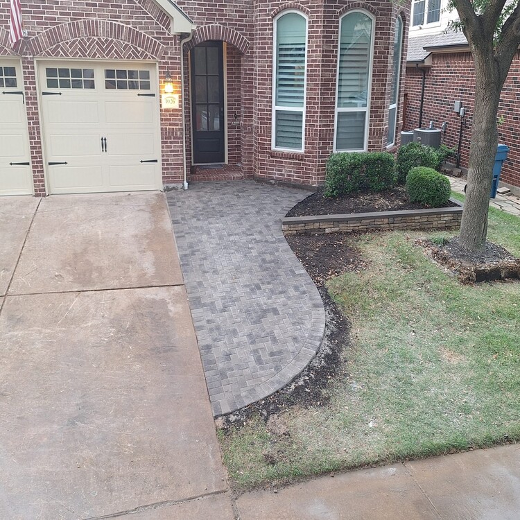 Pavers and turf in Frisco, TX
